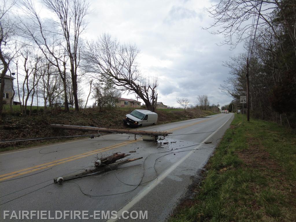 March 31, 2022 - Downed Power Lines on Fairfield Rd - Fairfield Fire & EMS